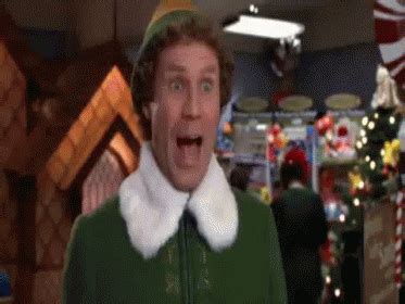 elf the movie gif|elf jumping on tree gif.